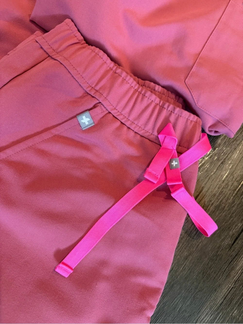 Figs Men’s scrub top and bottom Set- breast cancer awareness